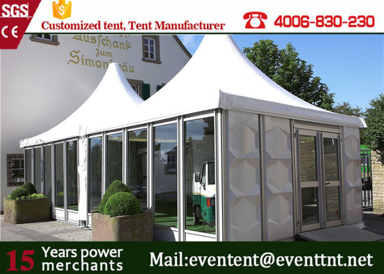 China Glass Wall Custom Event Tents Leisure Entertainment For 50 Peoples 8 X 8m Size supplier