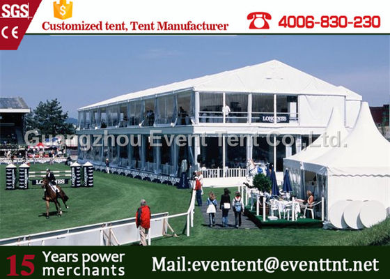 China Easy Installation pvc  Two Floor Tent White , A Frame Marquee Party Tent With Flooring supplier