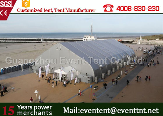 China Big Size Outside Storage Tent White , Wedding Venues Marquee curved tent UV Resistant supplier