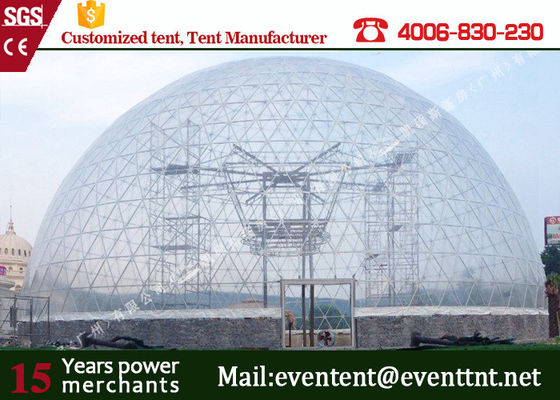 China Rain Proof White Geodesic Dome Tent 200 Kg / Sqm Snow Load For 1000 People supplier