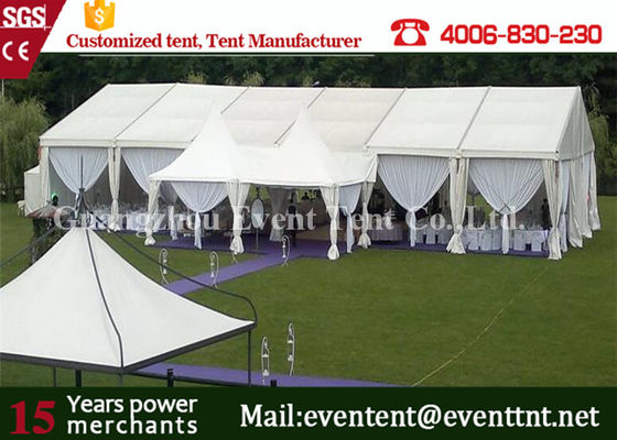 China Clear Span Wide Outdoor Event Tent Aluminum Frame With Sandwich Panel Walls supplier