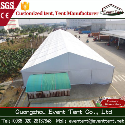 China 30m White Big Outdoor Warehouse Tent 850 gsm Locked - Out Sunshine Roof Cover supplier