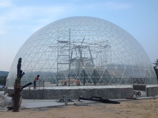 China 35m Aluminum Structure Transparent Large Dome Tent With PVC Coated supplier