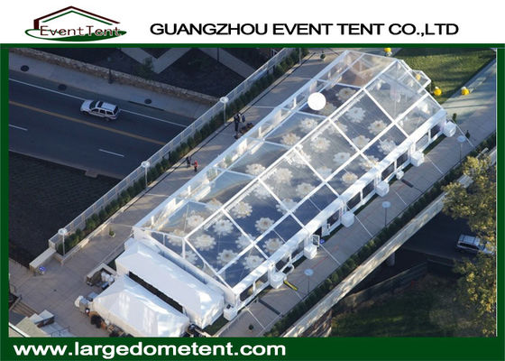 China 500 People Luxury Wedding Marquee , Temporary White Wedding Tent With Curtain supplier