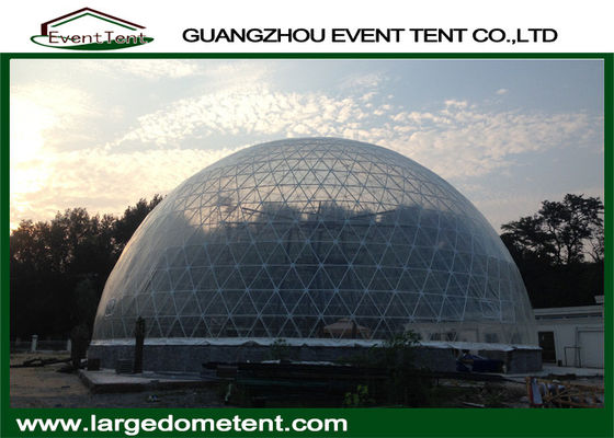 China 20m Diameters Round Geodesic Dome Tents With Clear PVC Fabric supplier