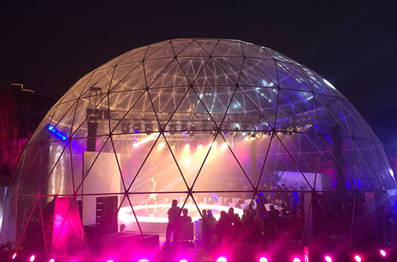 China Galvanized Steel Tube 360 Projection Screen Large Dome Tent , 100 Feet Diameter supplier