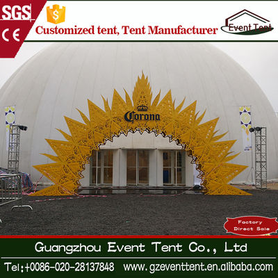 China Rustless Diameter 35m White Large Party Dome Tent With Sandwich Wall supplier