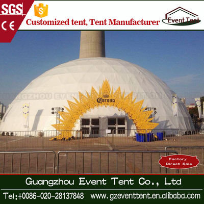 China Outdoor UV Resistant Marquee Geodesic Dome Tent With Glass Fire Door supplier