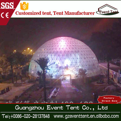 China Large Diameter 25m Aluminium Structure Outdoor Dome Tent With Sandwich Wall supplier