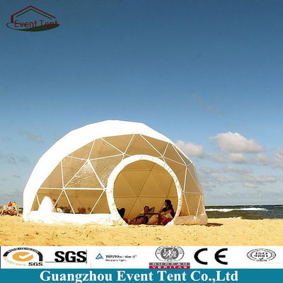 China Clear Roof Beach Shelter Geodesic Dome Tent With PVC Coated Polyester Fabric supplier
