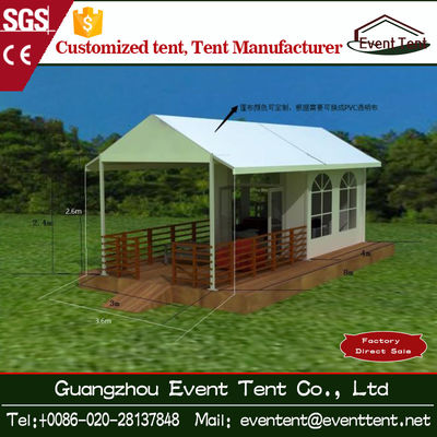 China Trade Show / Wedding Part 6mx6m Luxury Camping Tent With Clear Glass Walls supplier