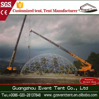 China Customized Music Festival Large Dome Tent , Rustless White Geodesic Dome Tent supplier