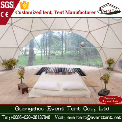 China Aluminium Alloy Diameter 8m Geodesic Dome Shelter White For Cold Outdoor Living supplier