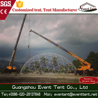 China Durable Steel Frame PVC Geodesic Large Dome Tent Diameter 15m supplier
