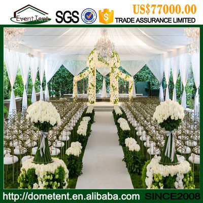 China Luxury Durable Aluminium Alloy Clear Span Wedding Party Tent 20 X 75m supplier