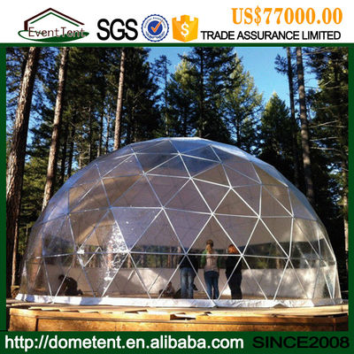 China Large Transparent Event Geodesic Dome Tent With Clear Roof Cover supplier
