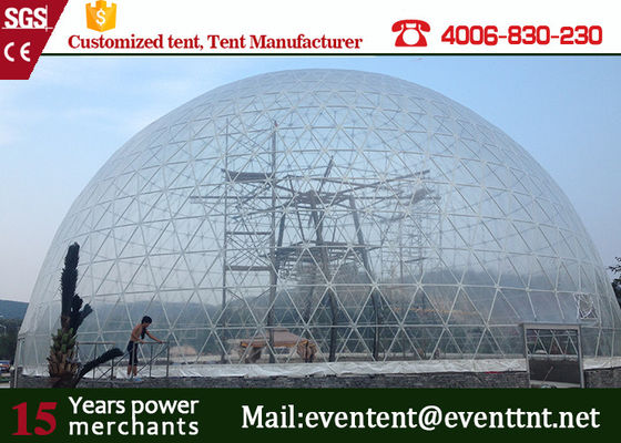 China Transparent Dome Event Tent Large Size Fire Resistant With Galvanised Steel Frame supplier