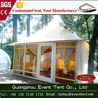 China clear span yurt tent manufacturers , luxury pagoda hotel tent carpas supplier