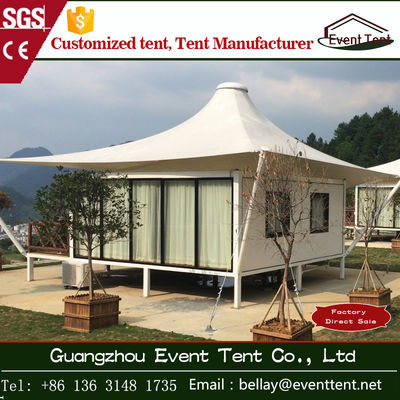 China Tear resistant 850gsm PVC coated polyster Luxury Camping Tent 5 x 5m supplier