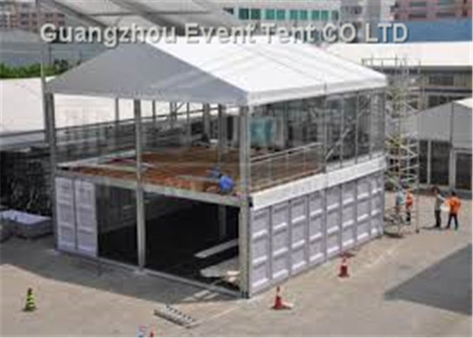 Waterproof Advertising Double Decker Tent 25m With ABS Wall Clear Window