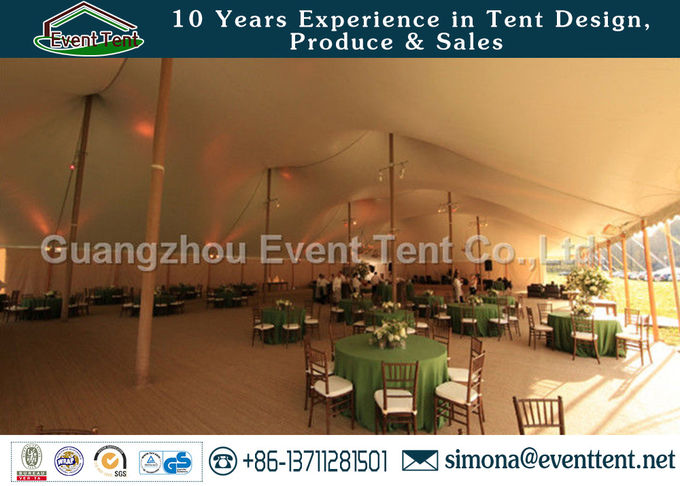 Red Customized Freeform Stretch Tent Windproof With Mesh Window / Glass Window