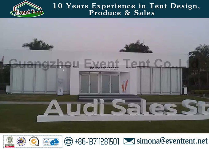 Custom 30 X 50 Frame Tent White , Water Resistant Tent  For Auto Show Exhibition
